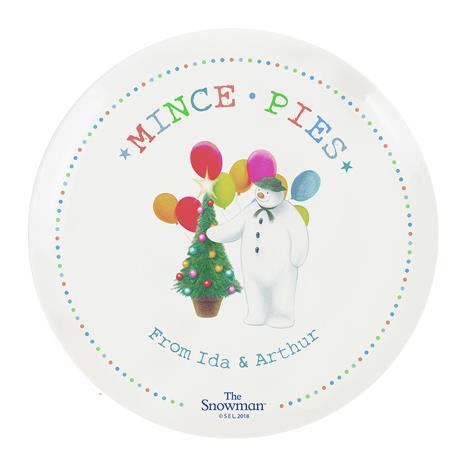 Personalised The Snowman Festive Fun Mince Pie Plate £16.99
